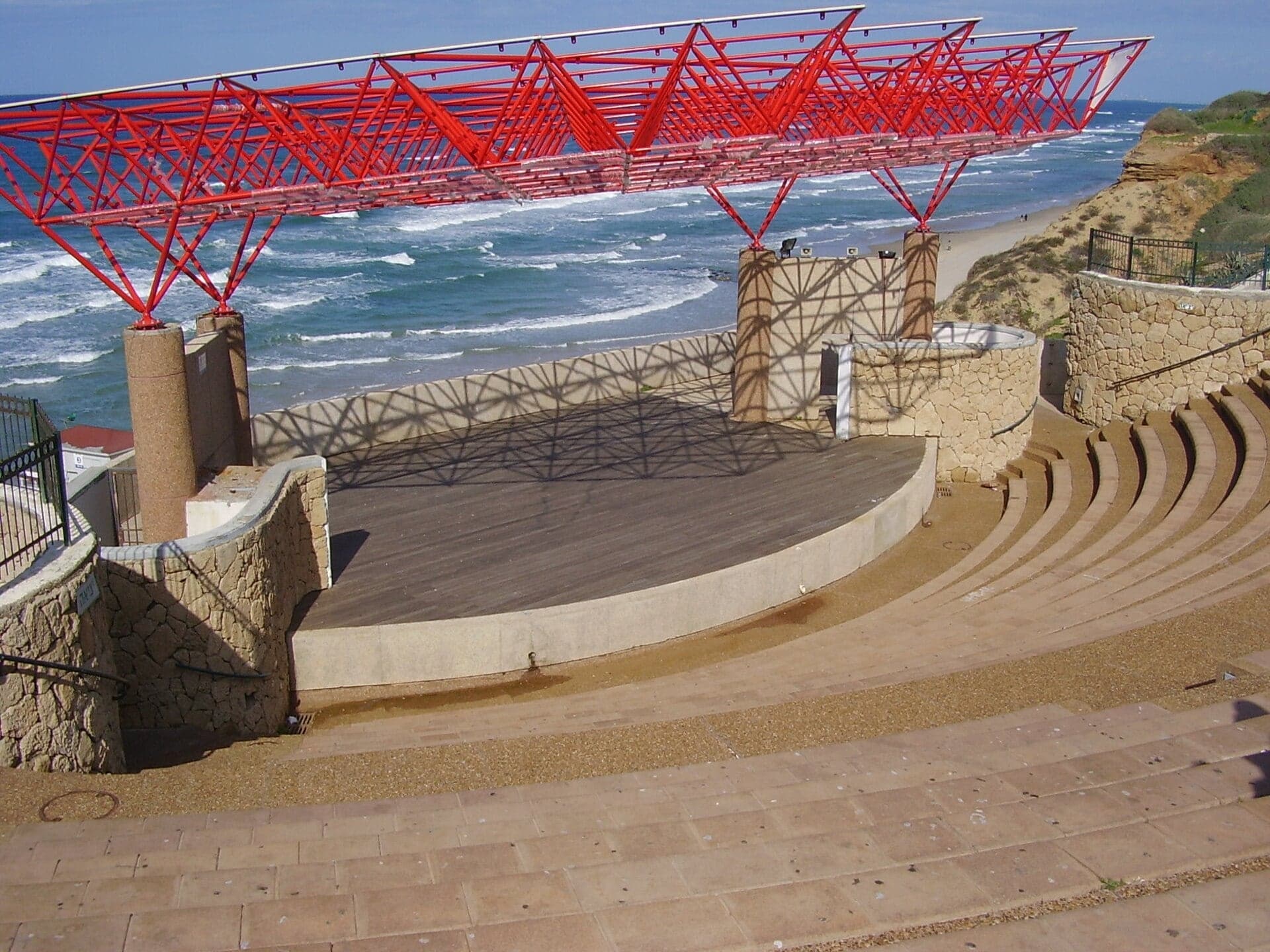The amphitheatre above Amphi Beach in Netanya, facing the sea
